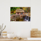 Mühle, Dammbrücke, Gomez, Backstein, Fall, Wasser, Poster (Küche)