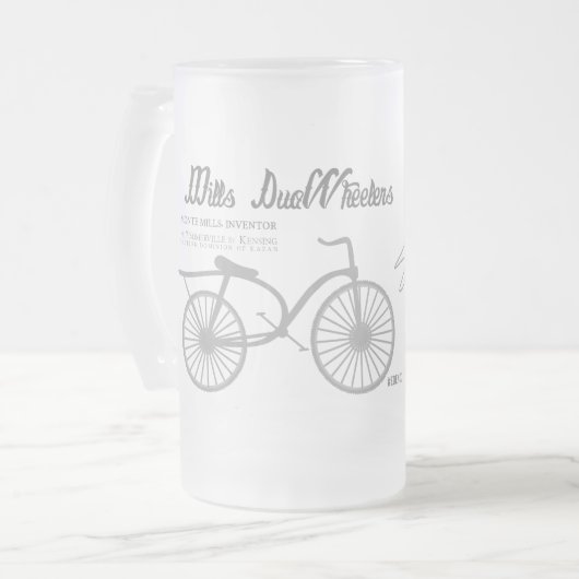 MühleDuoWheeler Co. Vorlage Mattglas Bierglas (Vorderseite Links)