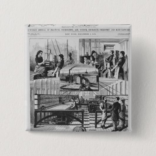 Mühlen der Willimantic Leinenfirma Button (Vorderseite)