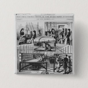 Mühlen der Willimantic Leinenfirma Button