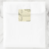 Mühlmühlen Quadratischer Aufkleber (Tasche)