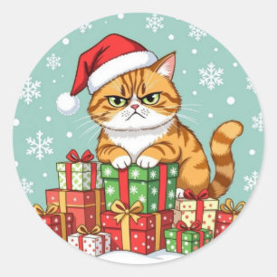 Mühsames Weihnachten Runder Aufkleber