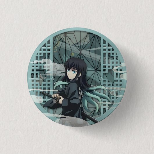 Muichiro Tokito Button (Vorderseite)