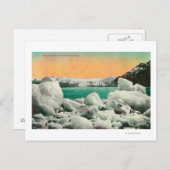 Muir Glacier und Icebergs in Alaska #1 Staat Postkarte (Vorne/Hinten)