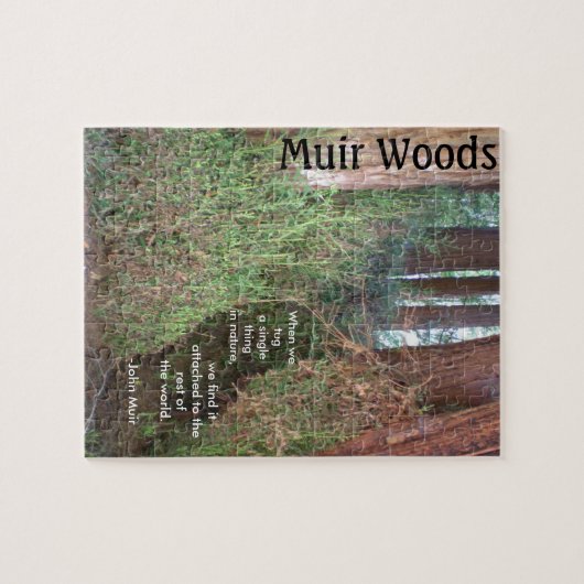 Muir Holz-Bäume mit Zitat Puzzle (Horizontal)