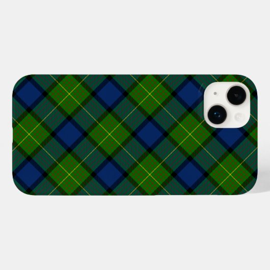 Muir Moore tartan blau kariert Case-Mate iPhone Hülle (Rückseite (Horizontal))