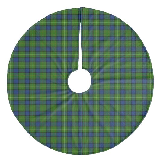 Muir Moore tartan blau kariert Fleece Weihnachtsbaumdecke (Vorderseite)