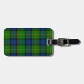 Muir Moore tartan blau kariert Gepäckanhänger (Vorderseite horizontal)