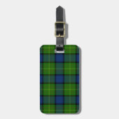 Muir Moore tartan blau kariert Gepäckanhänger (Vorderseite vertikal)