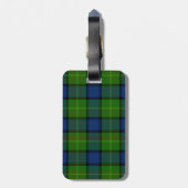 Muir Moore tartan blau kariert Gepäckanhänger (Rückseite vertikal)
