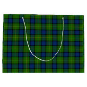 Muir Moore tartan blau kariert Große Geschenktüte (Rückseite)