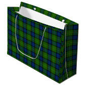 Muir Moore tartan blau kariert Große Geschenktüte (Vorderseite Schrägansicht)