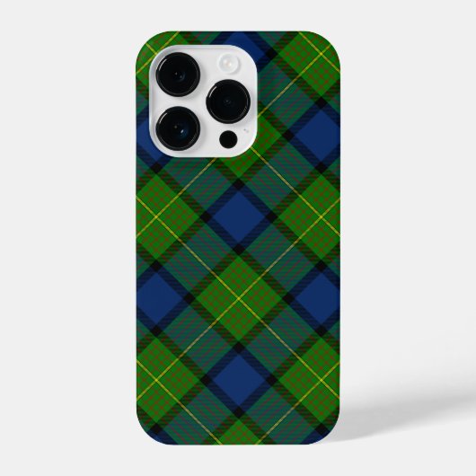 Muir Moore tartan blau kariert iPhone Hülle (Rückseite)