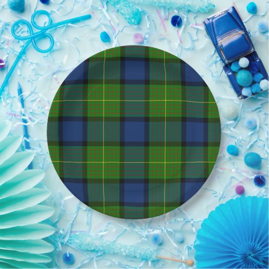 Muir Moore tartan blau kariert Pappteller (Party)