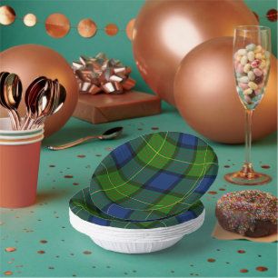 Muir Moore tartan blau kariert Pappteller