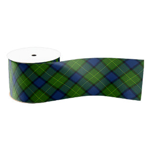 Muir Moore tartan blau kariert Ripsband