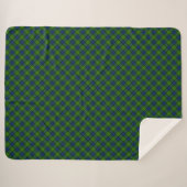 Muir Moore tartan blau kariert Sherpadecke (Vorderseite (Horizontal))