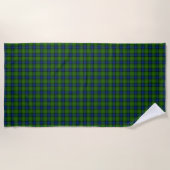 Muir Moore tartan blau kariert Strandtuch (Vorderseite)