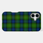 Muir Moore Tartan grün blau Karo iPhone Hülle (Rückseite (Horizontal))
