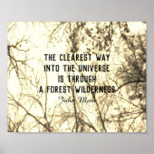 Muir Nature Zitat sepium Foto Art Poster (Vorne)