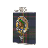 Muir Tartan & Abzeichen Flachmann (Links)