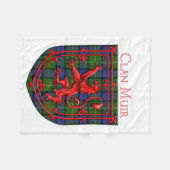 Muir Tartan Scottish Kariert Lion Rampant Fleecedecke (Vorderseite (Horizontal))