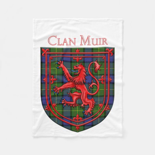 Muir Tartan Scottish Kariert Lion Rampant Fleecedecke (Vorderseite)