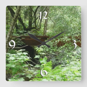 Muir Woods Bridge I Quadratische Wanduhr