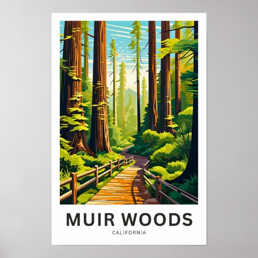 Muir Woods California Travel Print Poster (Vorne)
