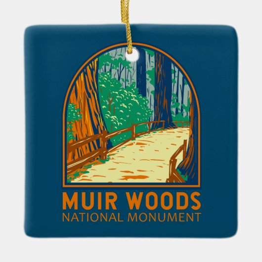 Muir Woods National Monument California Emblem Keramikornament (Vorderseite)