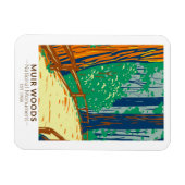 Muir Woods National Monument California Vintag Magnet (Horizontal)