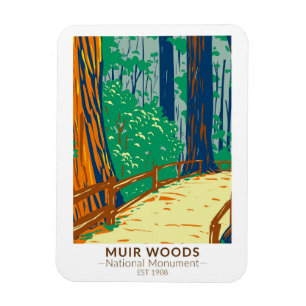 Muir Woods National Monument California Vintag Magnet