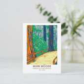 Muir Woods National Monument California Vintag Postkarte (Stehend Vorderseite)