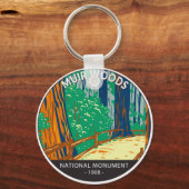 Muir Woods National Monument California Vintag Schlüsselanhänger (Vorderseite)