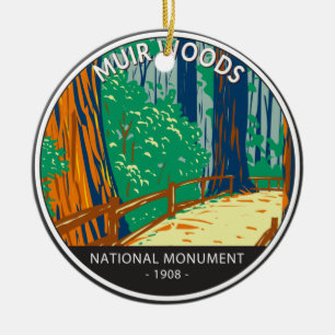 Muir Woods National Monument Kalifornien Vintage Keramik Ornament