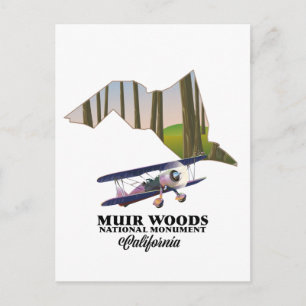 Muir Woods National Monument Karte Reiseplakat.