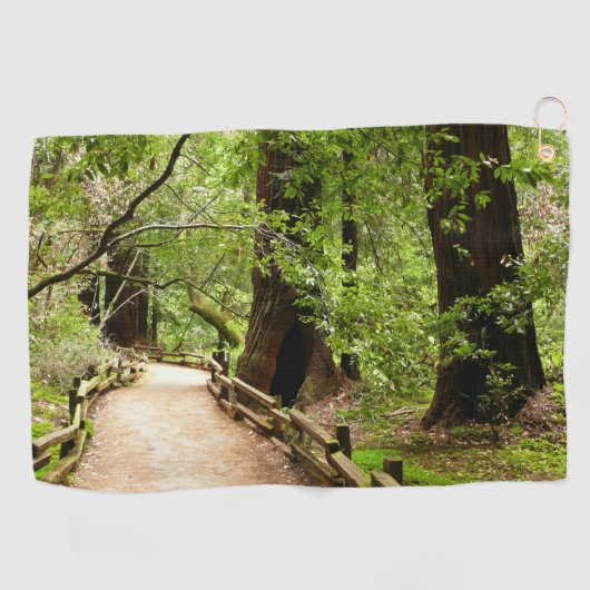 Muir Woods Path II Naturfotografie Golfhandtuch (Horizontal)