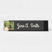 Muir Woods Path II Naturfotografie Schreibtischnamensplakette (Vorderseite )