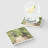 Muir Woods Path II Naturfotografie Steinuntersetzer (Seitenansicht)