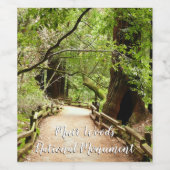 Muir Woods Path II Naturfotografie Weinetikett (Einzelnes Label)