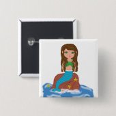 Muirenn the Mermaid Button (Vorne & Hinten)