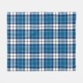 Muirhead Blue Kariert Fleecedecke (Vorderseite (Horizontal))