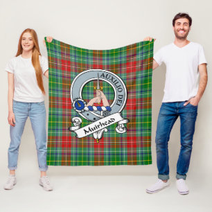 Muirhead Clan Abzeichen Tartan Kariert Fleecedecke