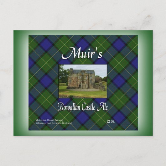 Muir's Rowallan Castle Ale Postkarte (Vorderseite)