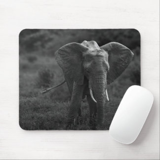 Muismat olifant zwart wit mousepad