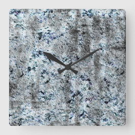 Muito rústico fungo prateado sujo de carbono quadratische wanduhr