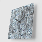 Muito rústico fungo prateado sujo de carbono quadratische wanduhr (Winkel)