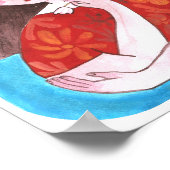Mujer con Flor Poster (Ecke)