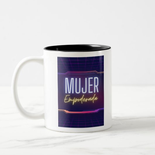 Mujer empoderada zweifarbige tasse (Links)