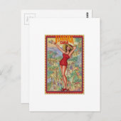 Mujer Havana: Vintag Cubano La Habana Postkarte (Vorne/Hinten)